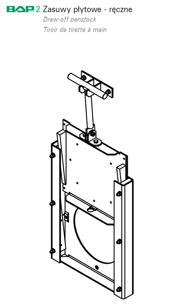 BAP2 - zasuwy płytowe, ręczne. 