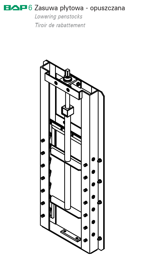 BAP6 - zasuwy płytowe, opuszczane